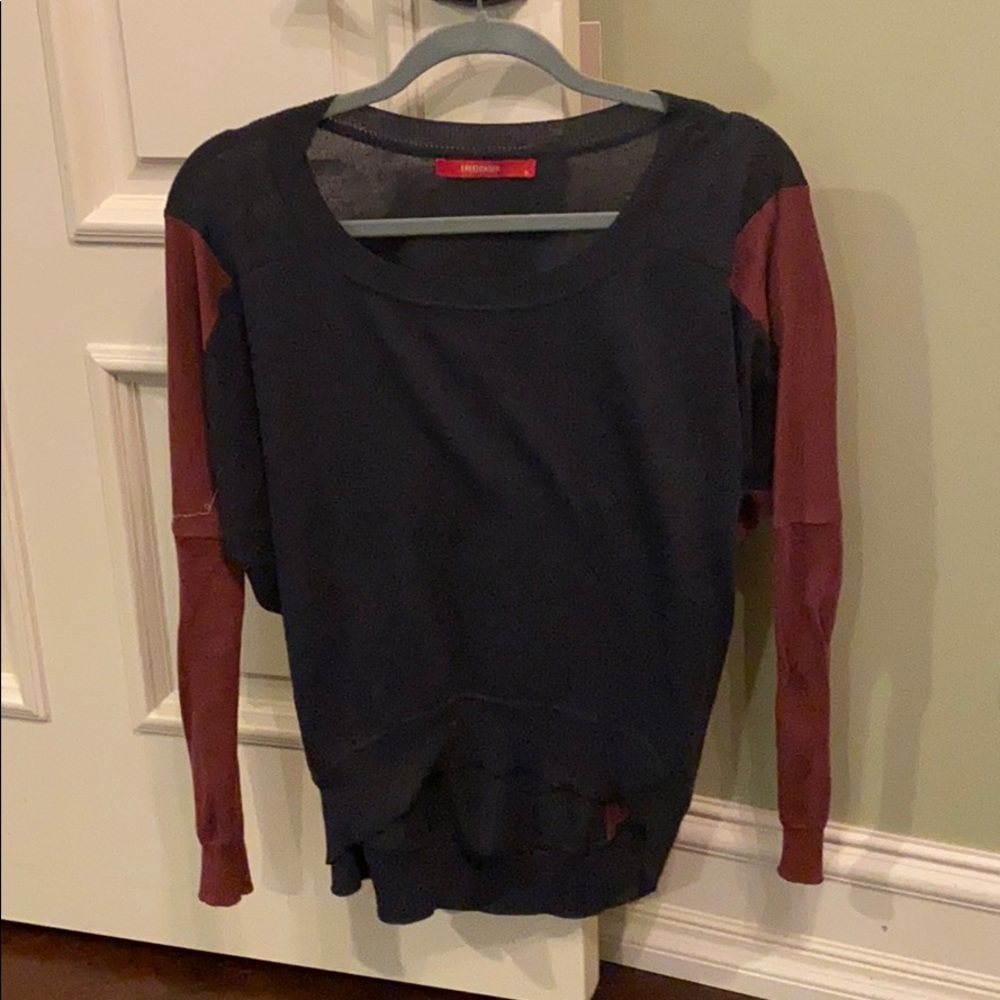 Oversized Two-Tone Sweater